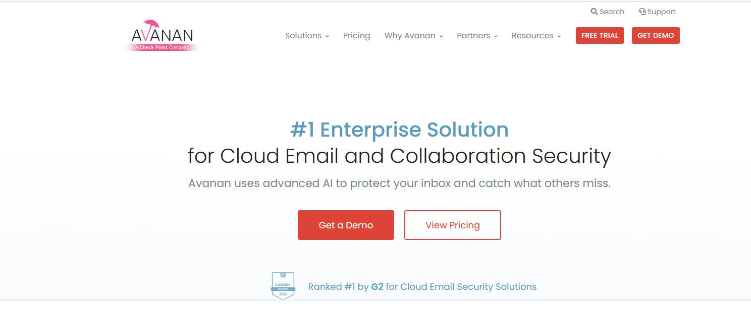 Avanan Cloud Email Security Cloud File Security topattop