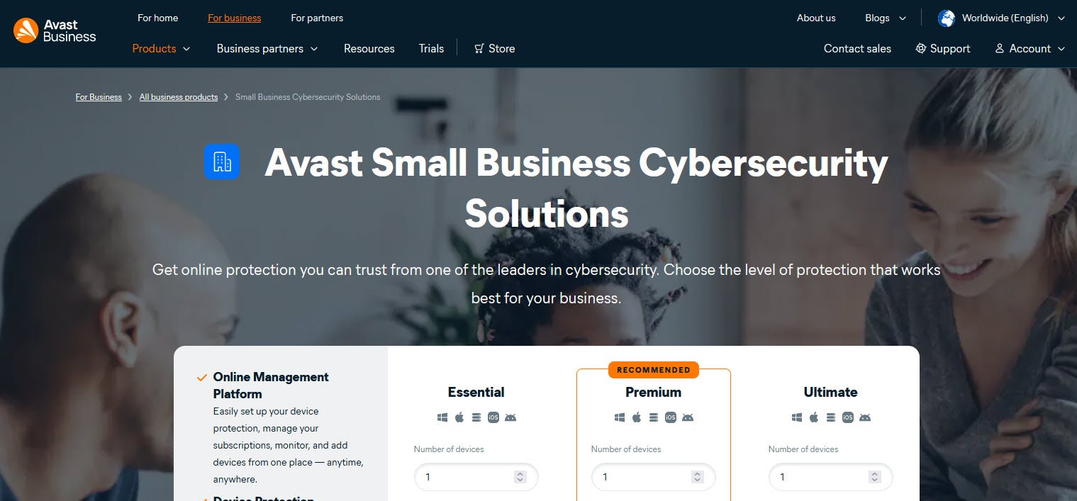 Avast Business Antivirus Pro Plus Cloud File Security topattop