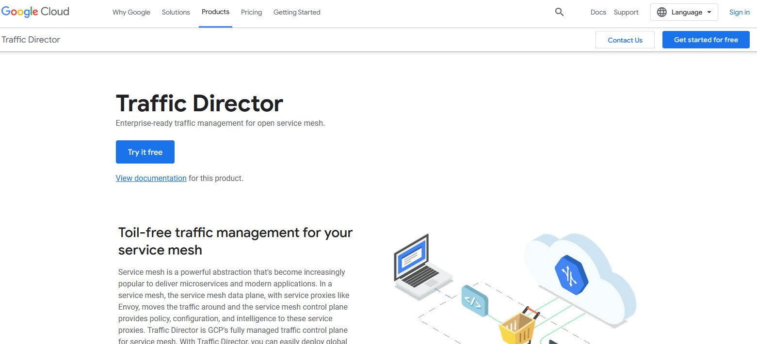 Google Cloud Traffic Director Service Mesh Tools topattop