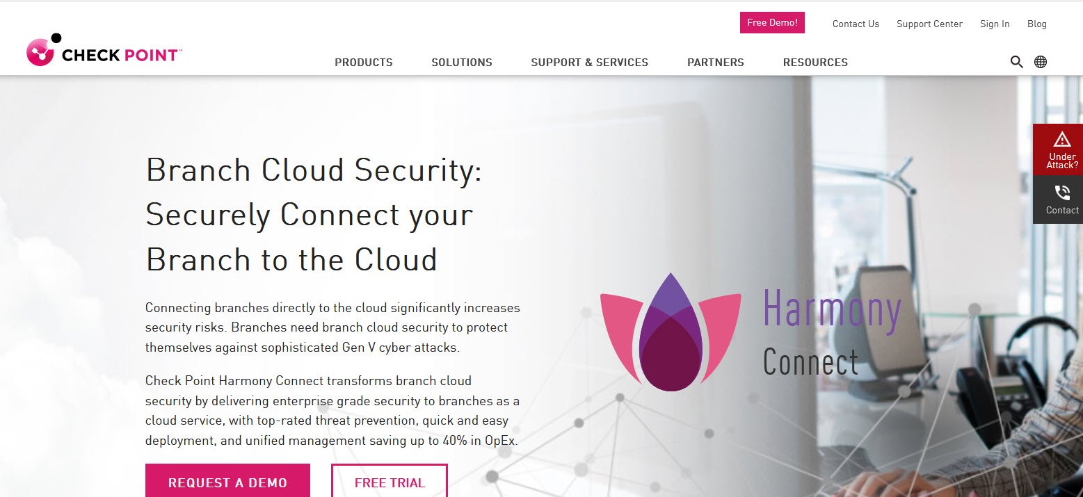 Harmony Connect (CloudGuard Connect) Cloud Edge Security topattop