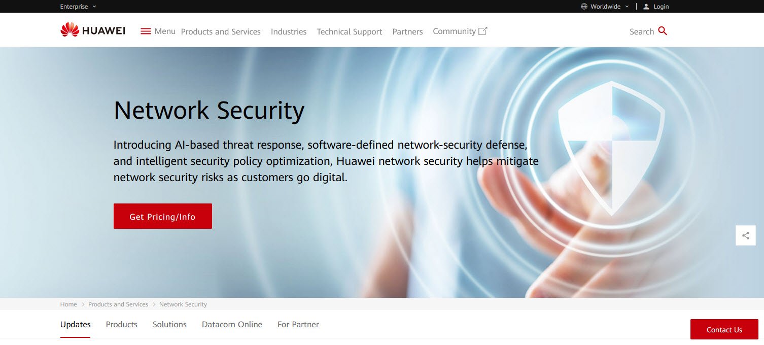 Huawei Network Security Advanced Threat Protection (ATP) Hardware topattop