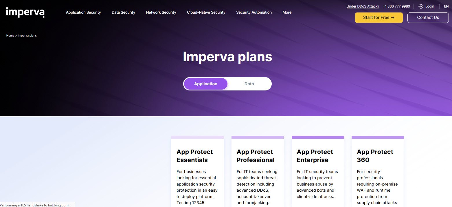 Imperva App Protect Cloud DDoS Mitigation topattop