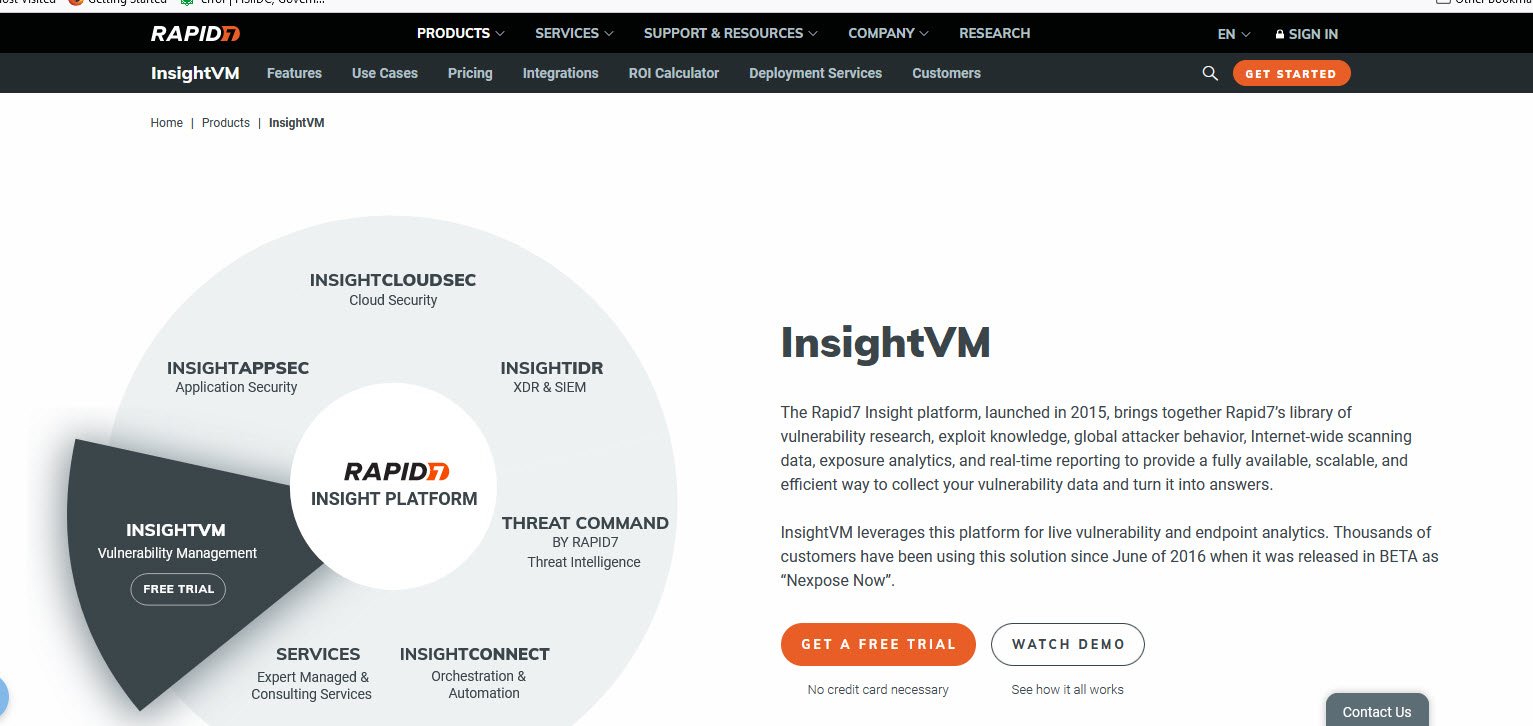 InsightVM (Nexpose) Cloud Workload Protection Platforms topattop