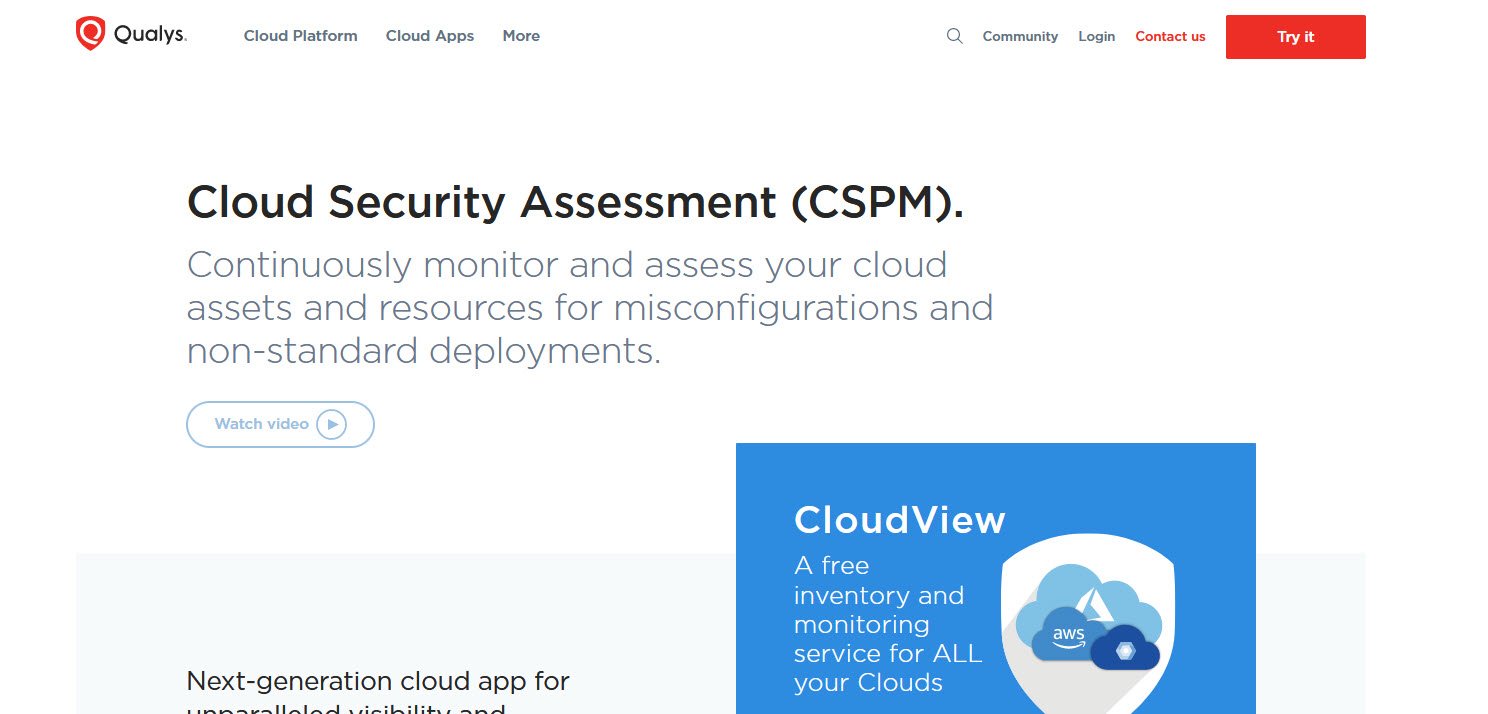 Qualys Cloud Security Assessment Cloud Security Monitoring and Analytics topattop