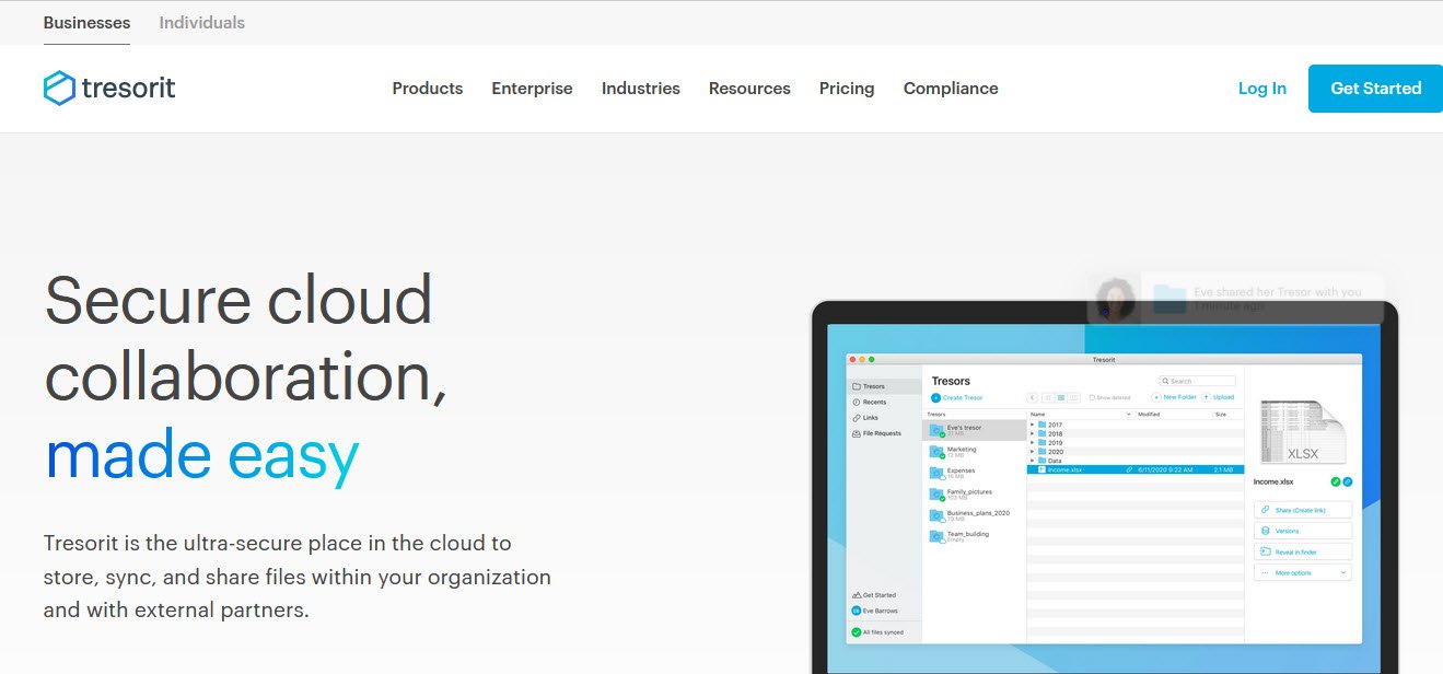 Tresorit Cloud File Security topattop