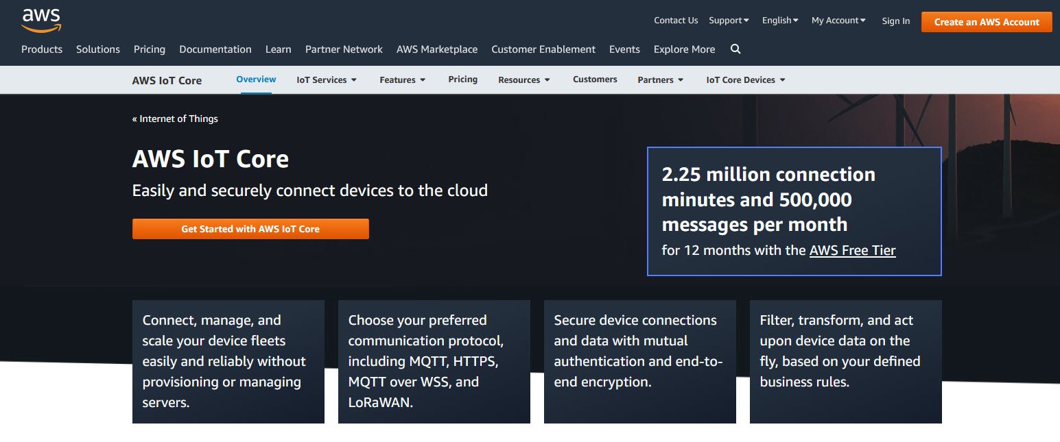 AWS IoT Core IoT Platforms topattop