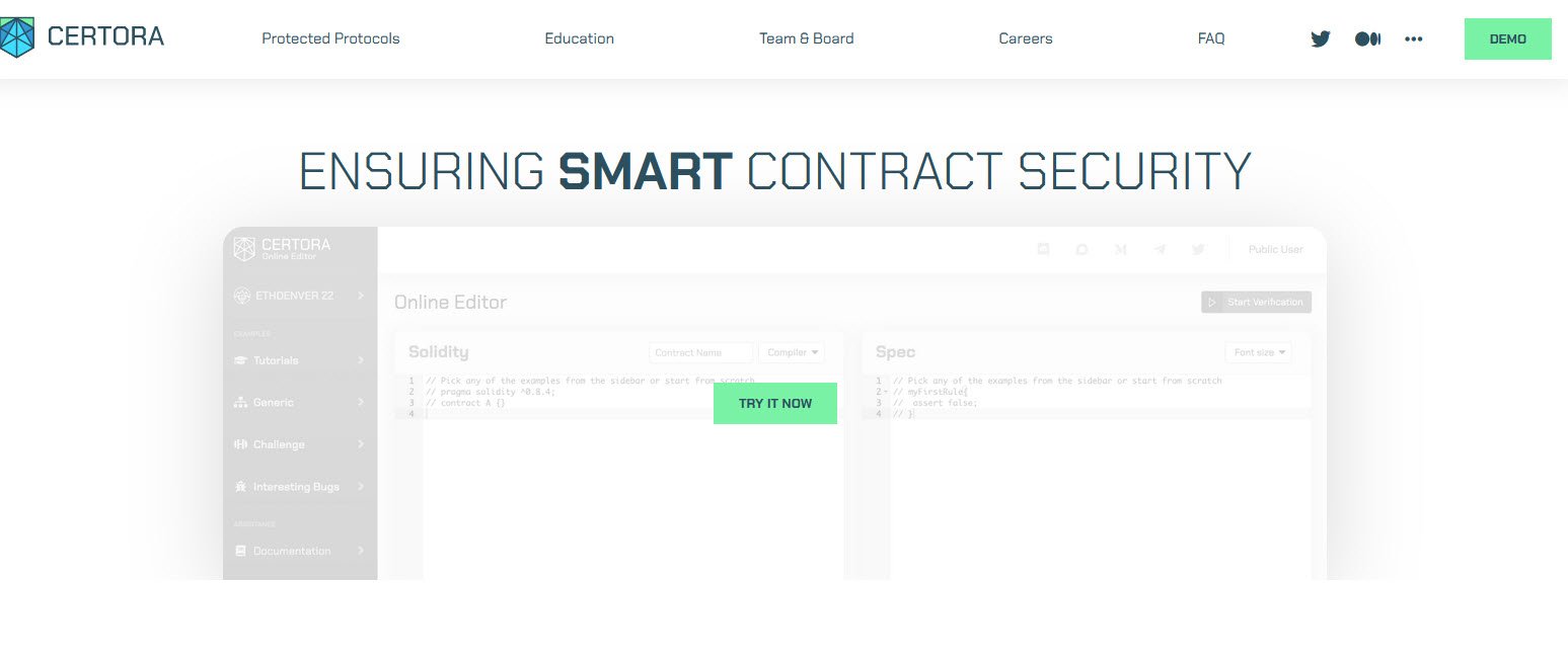 Certora topattop Smart Contract Security Audit Companies