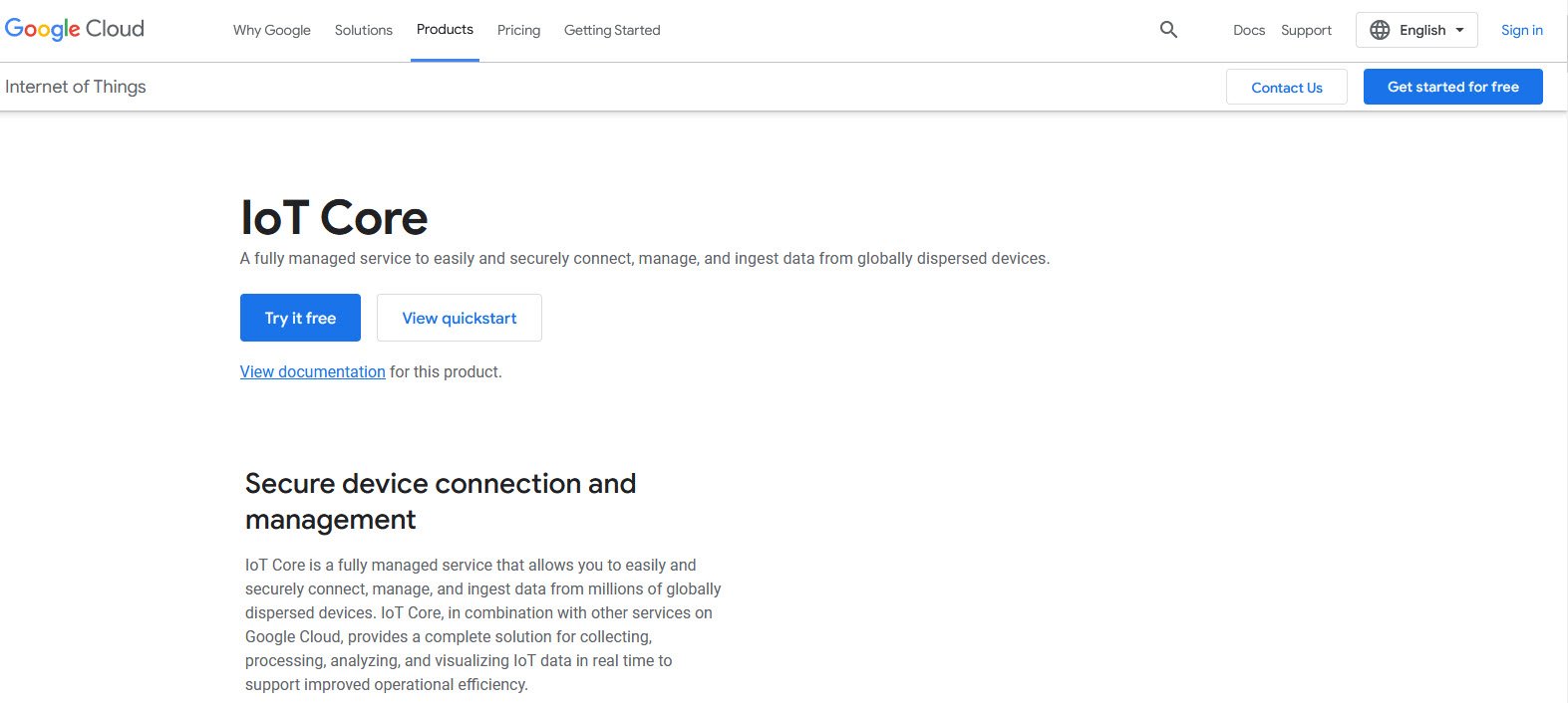 Google Cloud IoT Core IoT Device Management Software topattop