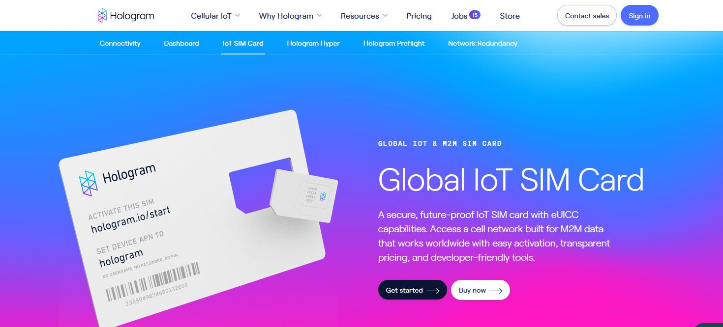 Hologram IoT Connectivity Management Software topattop