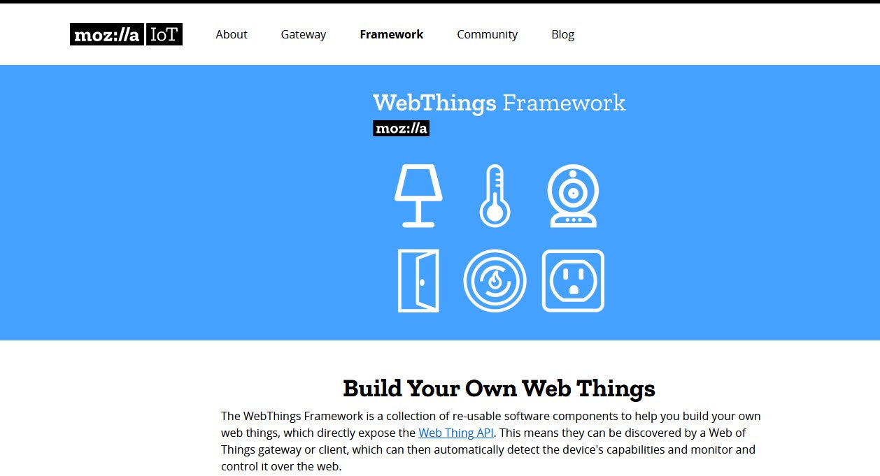 Mozilla WebThings IoT Development Tools topattop