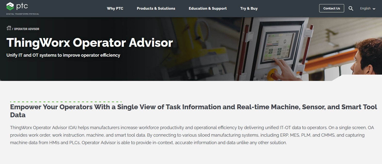 ThingWorx Operator Advisor Other IoT Software topattop