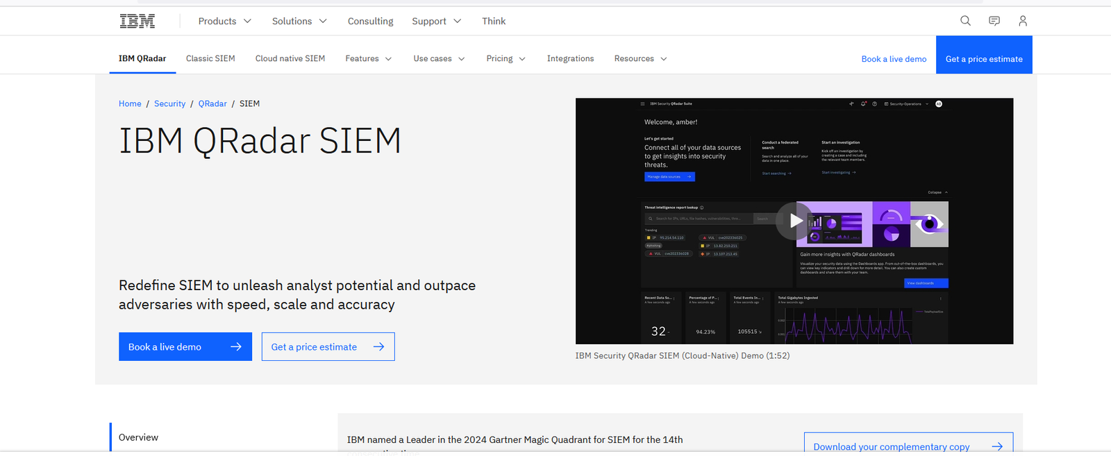 IBM Security QRadar SIEM