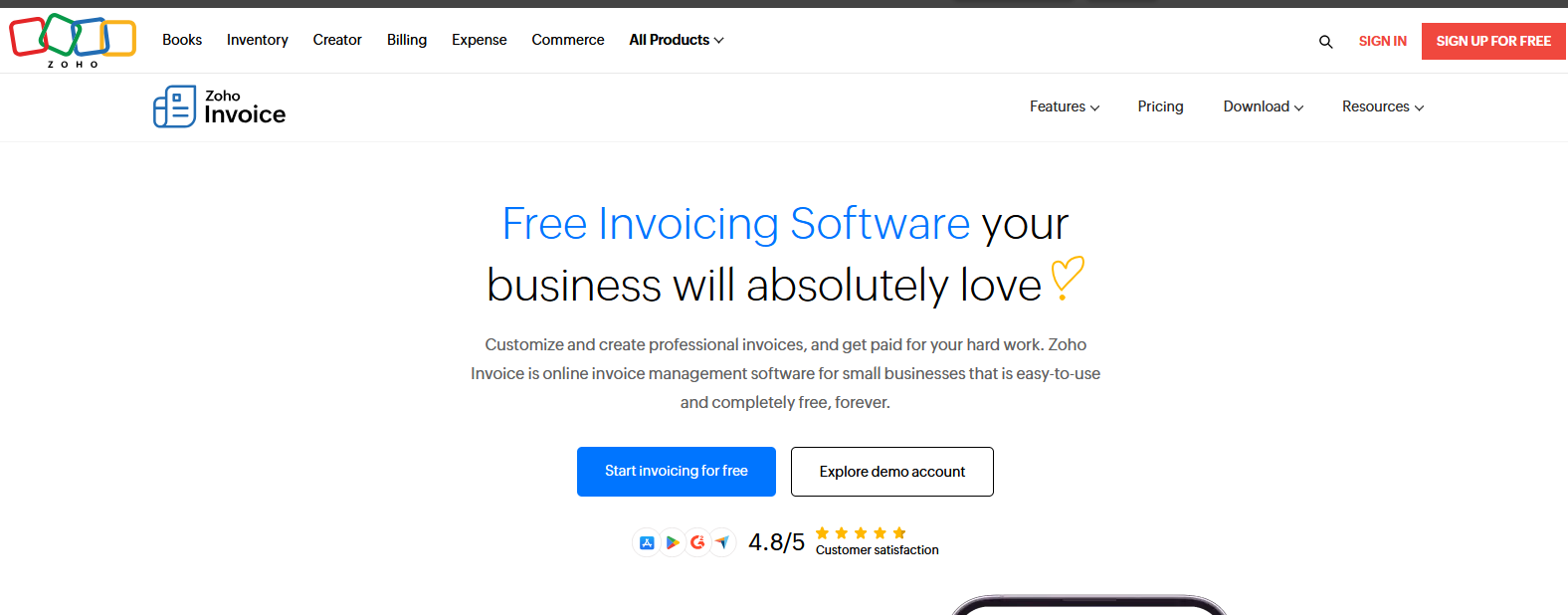 Zoho Invoice