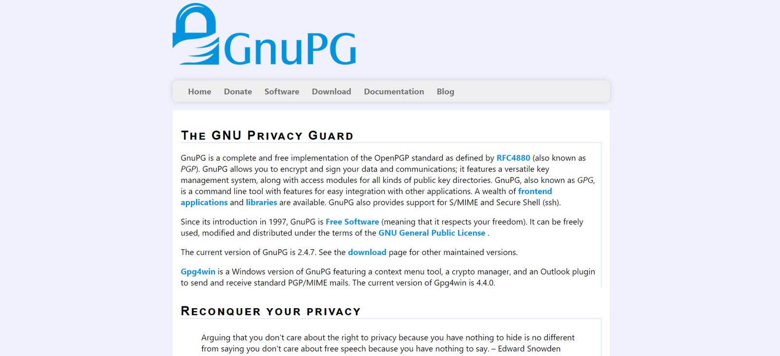 GNU Privacy Guard (GPG)