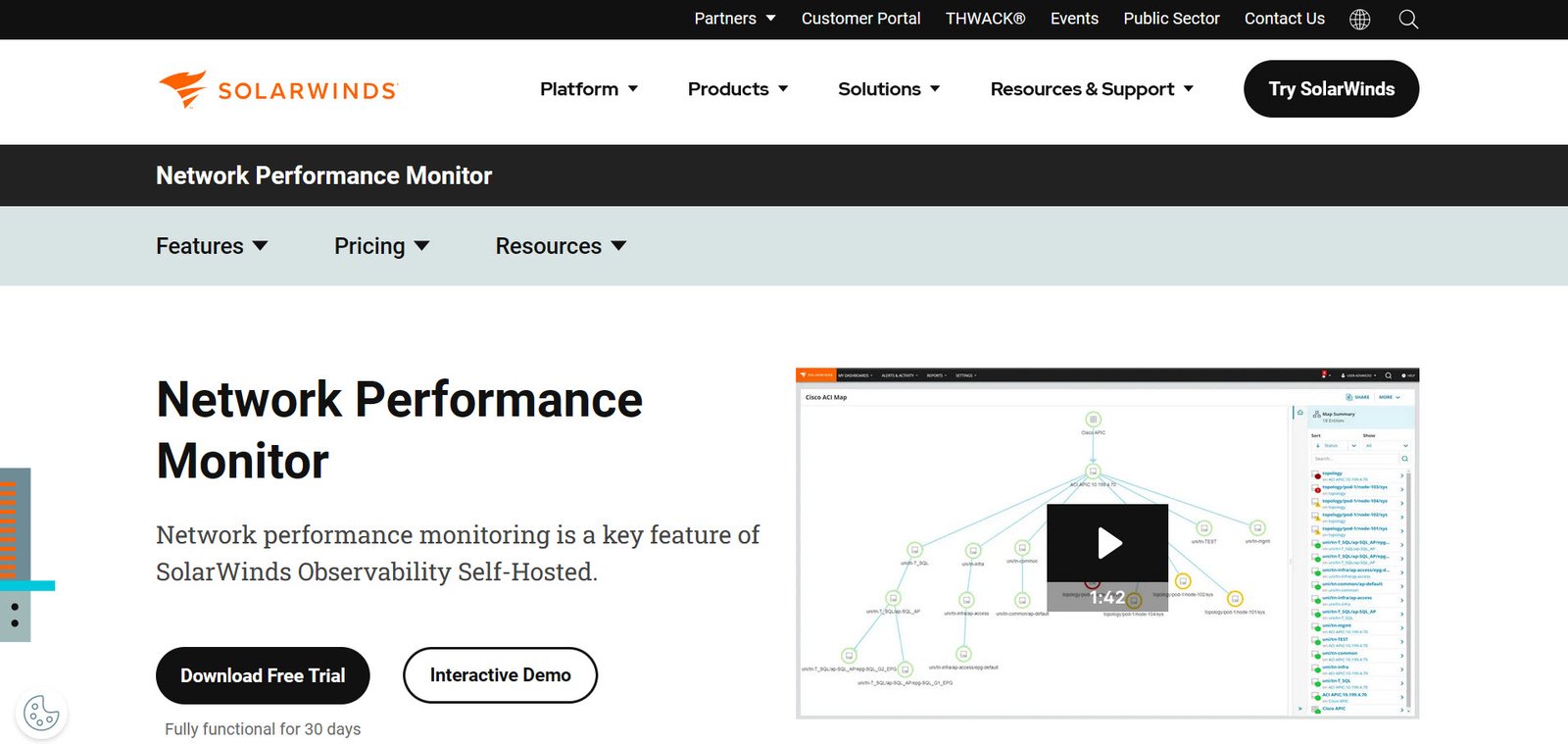 SolarWinds Network Performance Monitor (NPM)