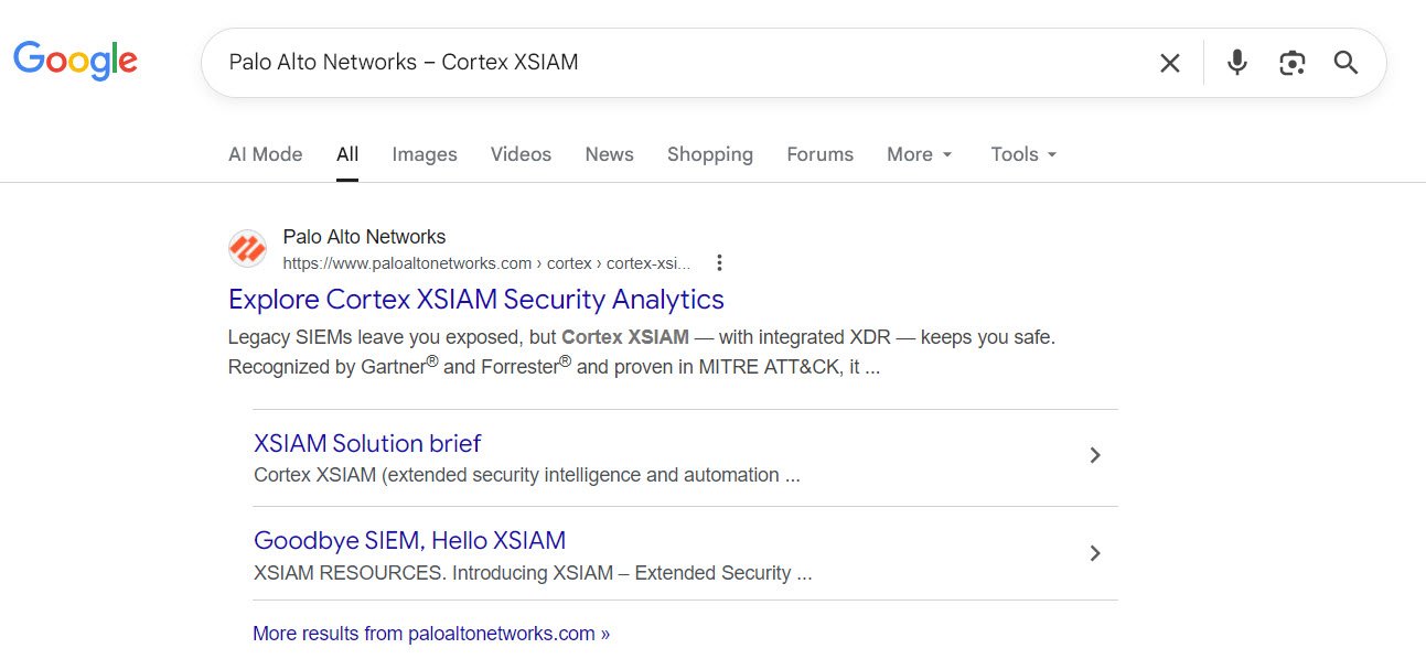 Palo Alto Networks – Cortex XSIAM