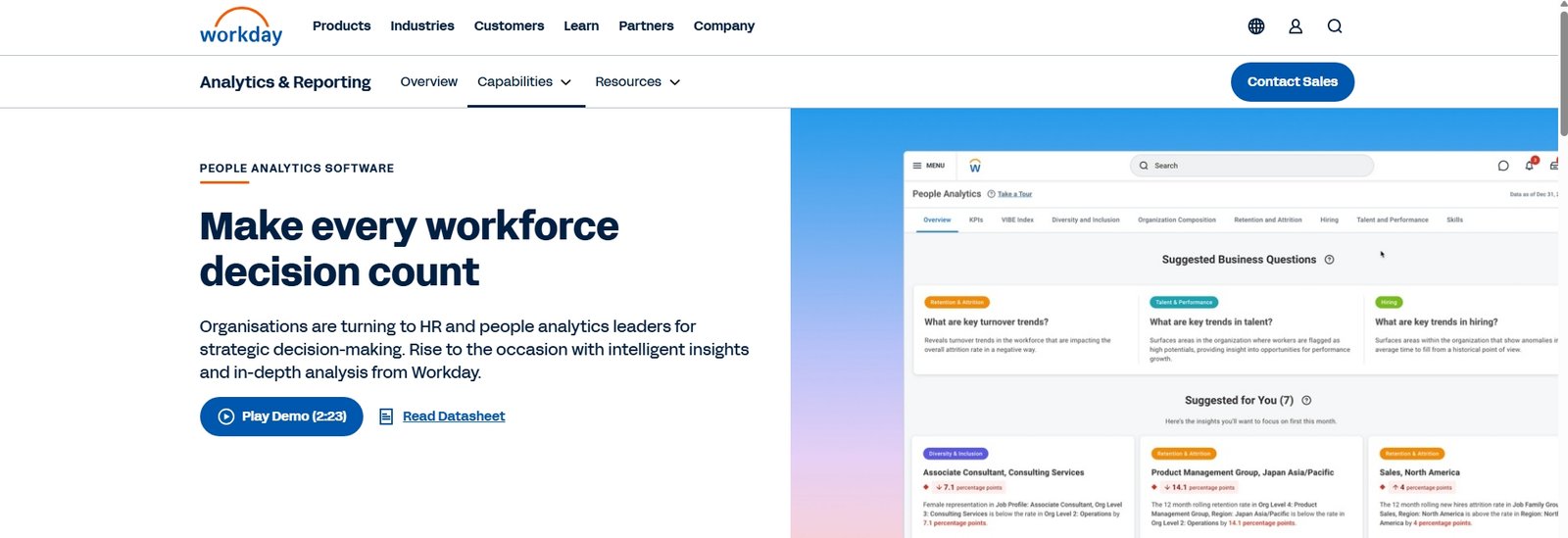 Workday People Analytics