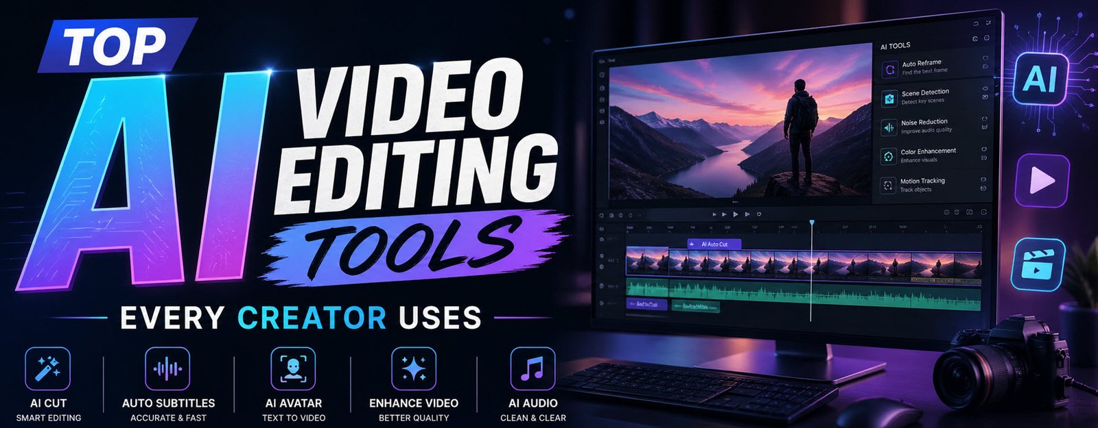 Top 6 AI Video Editing Tools Every Creator Uses