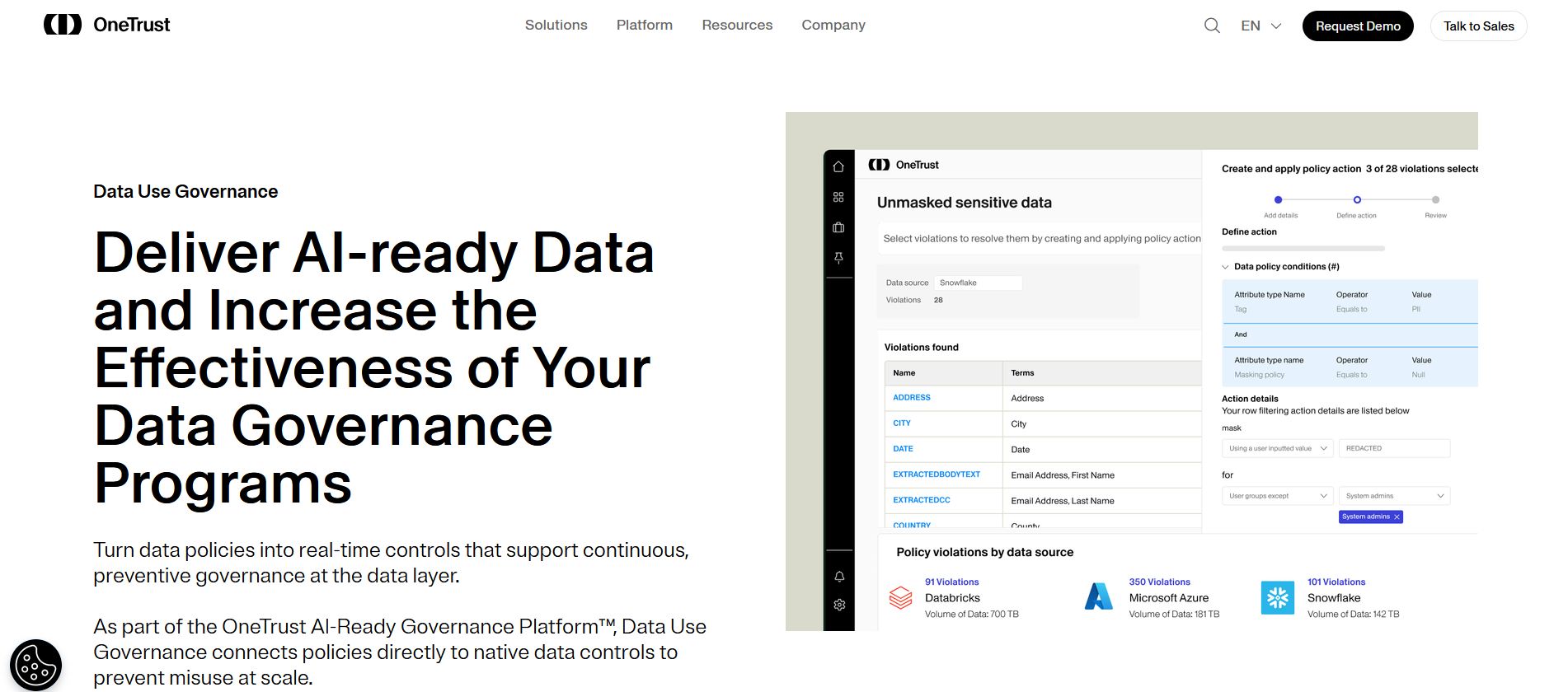 OneTrust Data Governance