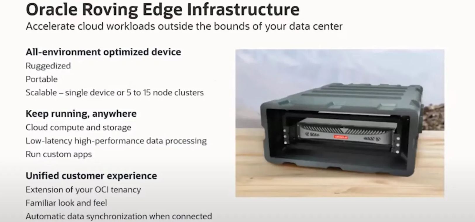 Oracle Roving Edge Infrastructure